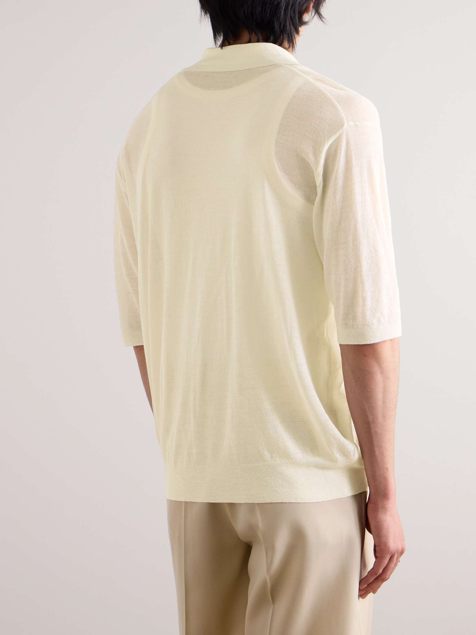 Wool and Silk-Blend Polo Shirt - 3