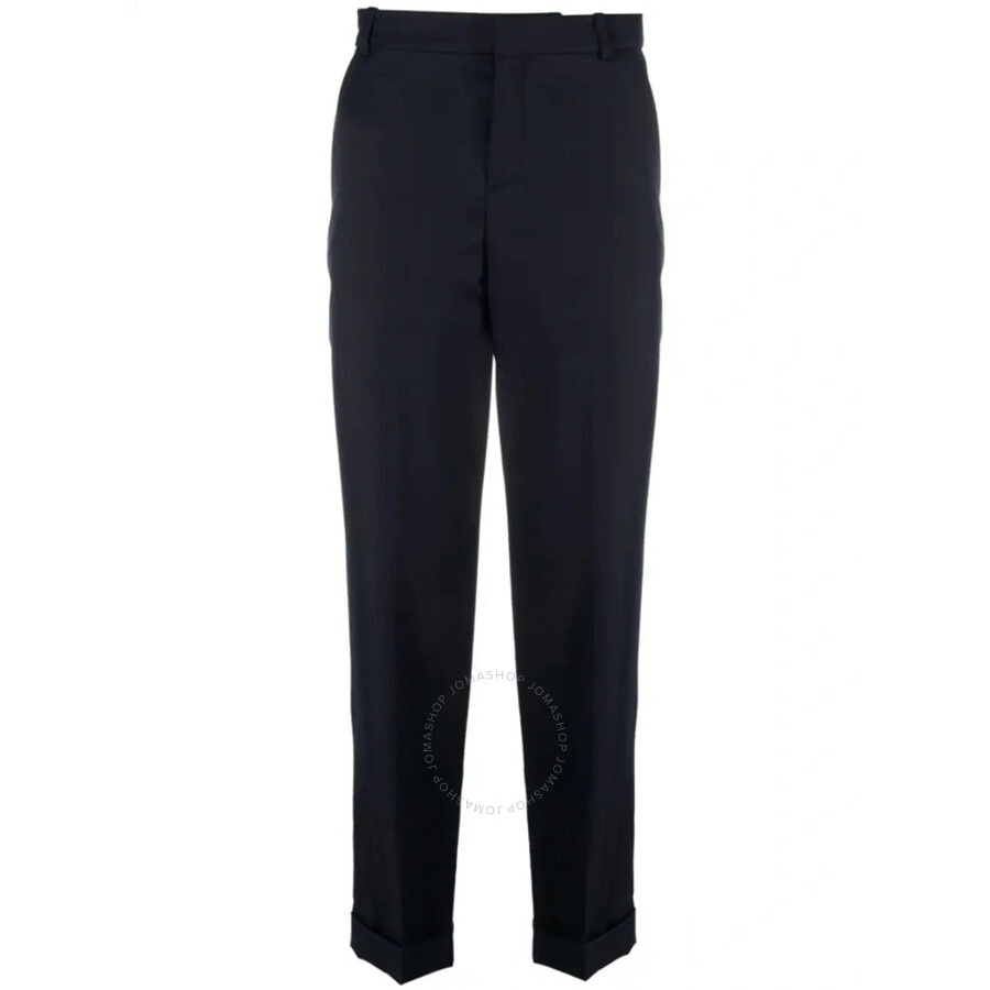 Balmain Men's Marine Straight Cropped Trousers - 1