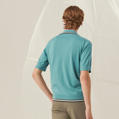 Hermès "Rayures & twist" V- neck polo shirt outlook