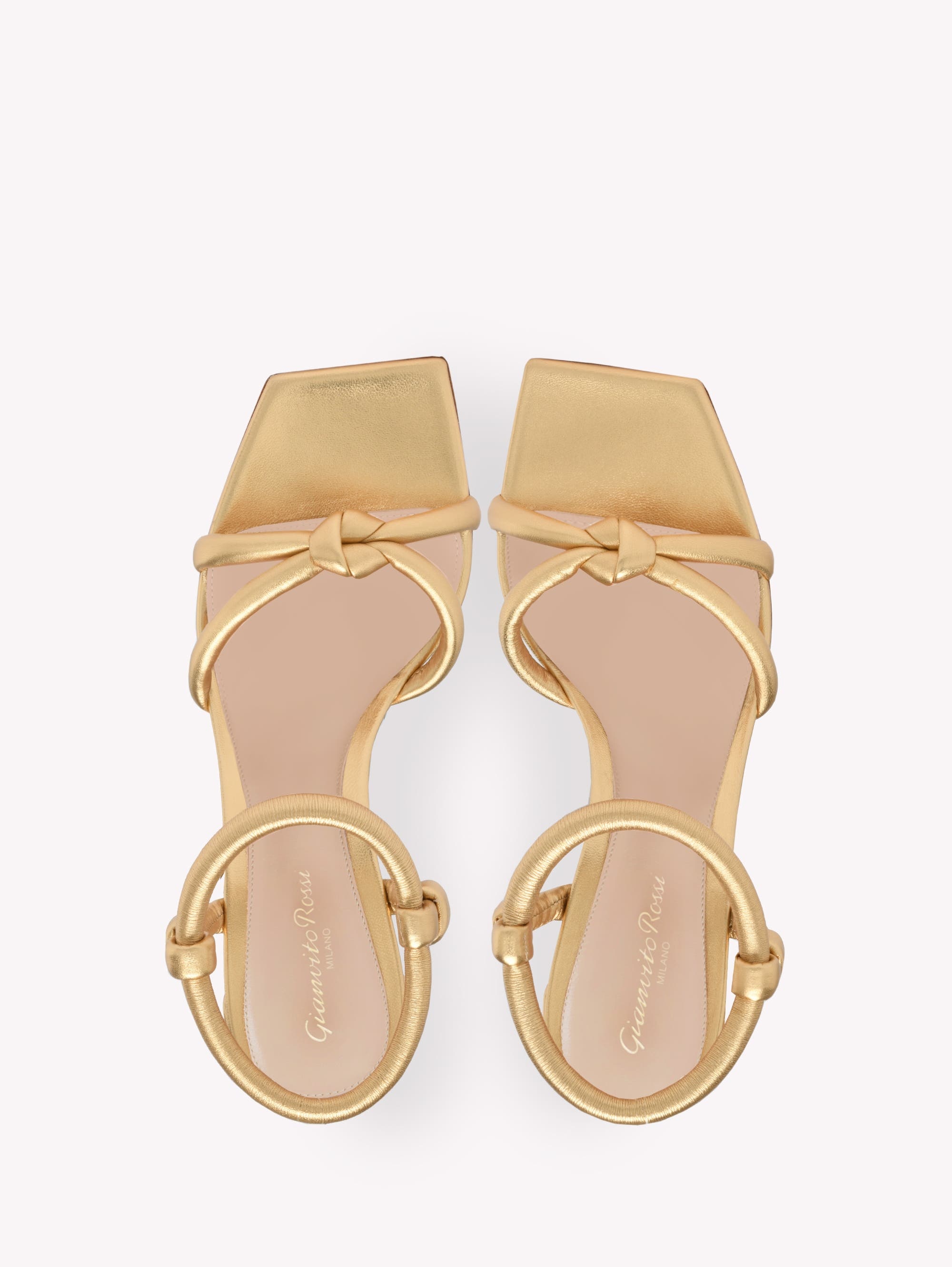 Gianvito Rossi Juno 55 Sandals in Metallic Gold at Nordstrom - 3