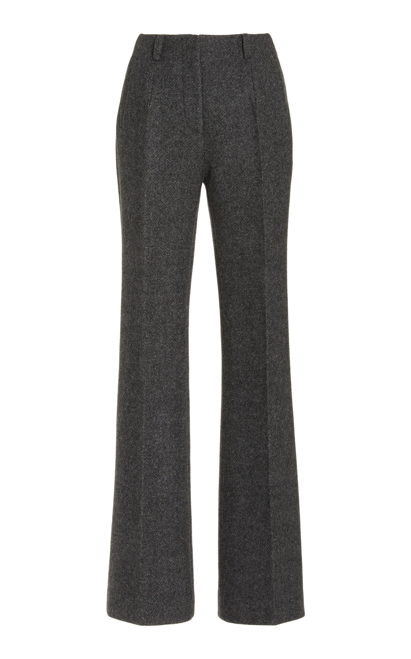 Amelie Wool Flared-Leg Trousers grey - 1