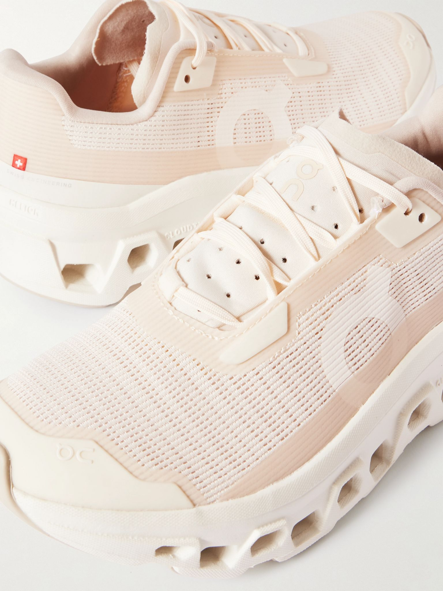 Cloudmonster Void rubber-trimmed mesh sneakers Cream - 4
