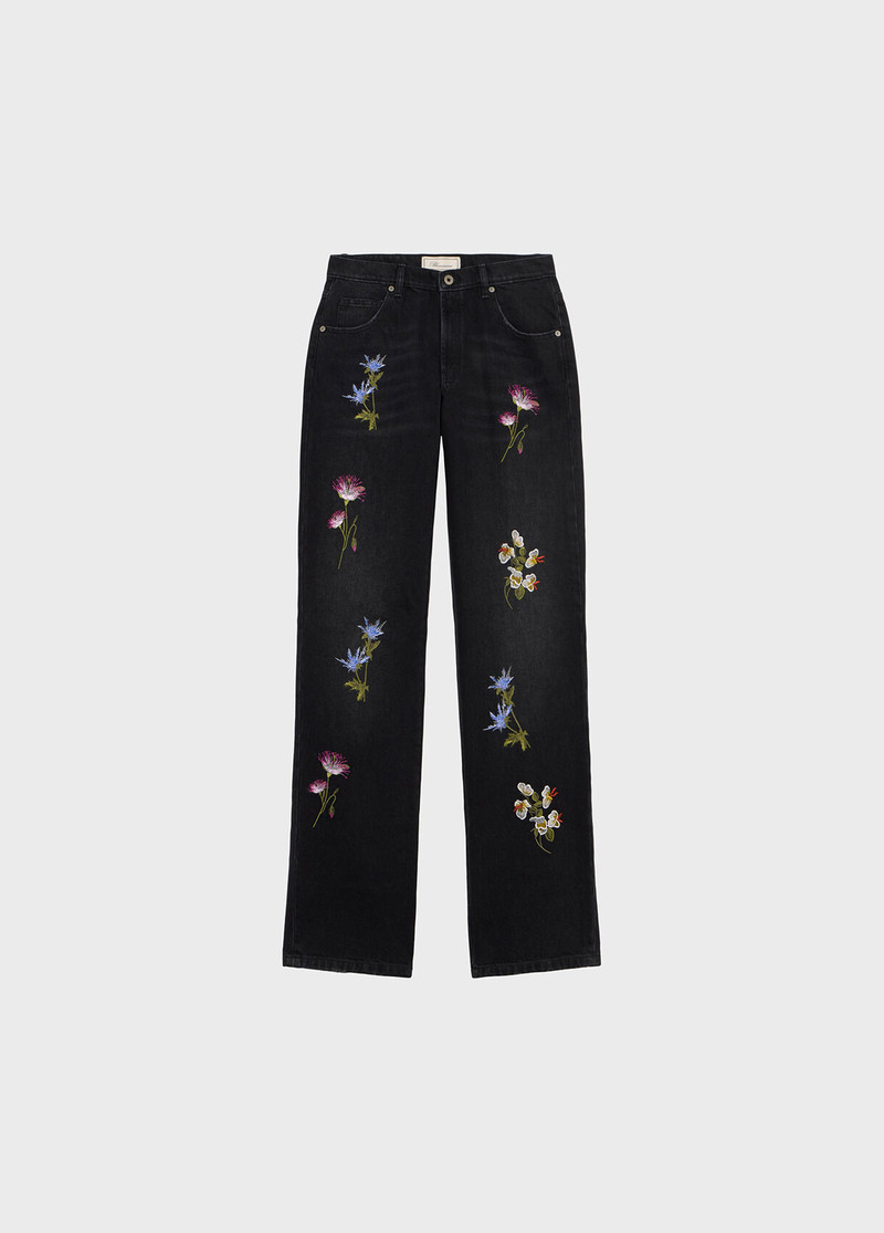 JEANS WITH FLOWER EMBROIDERY 1