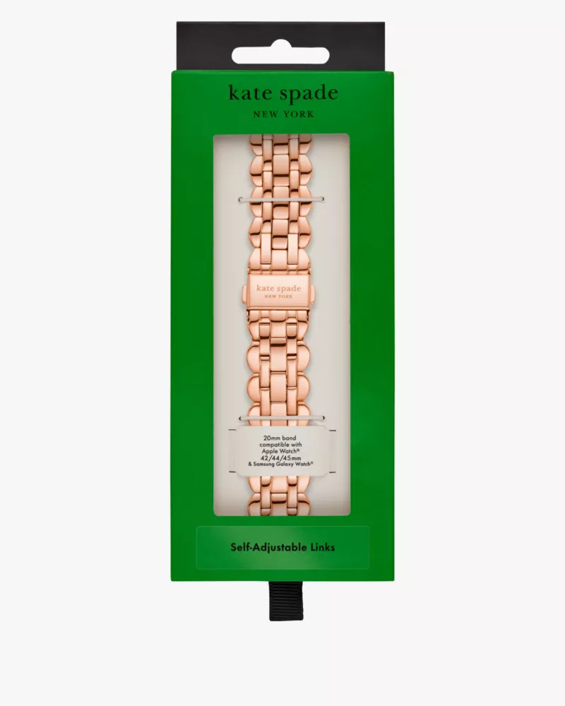 Rose Gold-tone Scallop Link Stainless Steel Bracelet 42/44/45mm Band For Apple Watch® 6