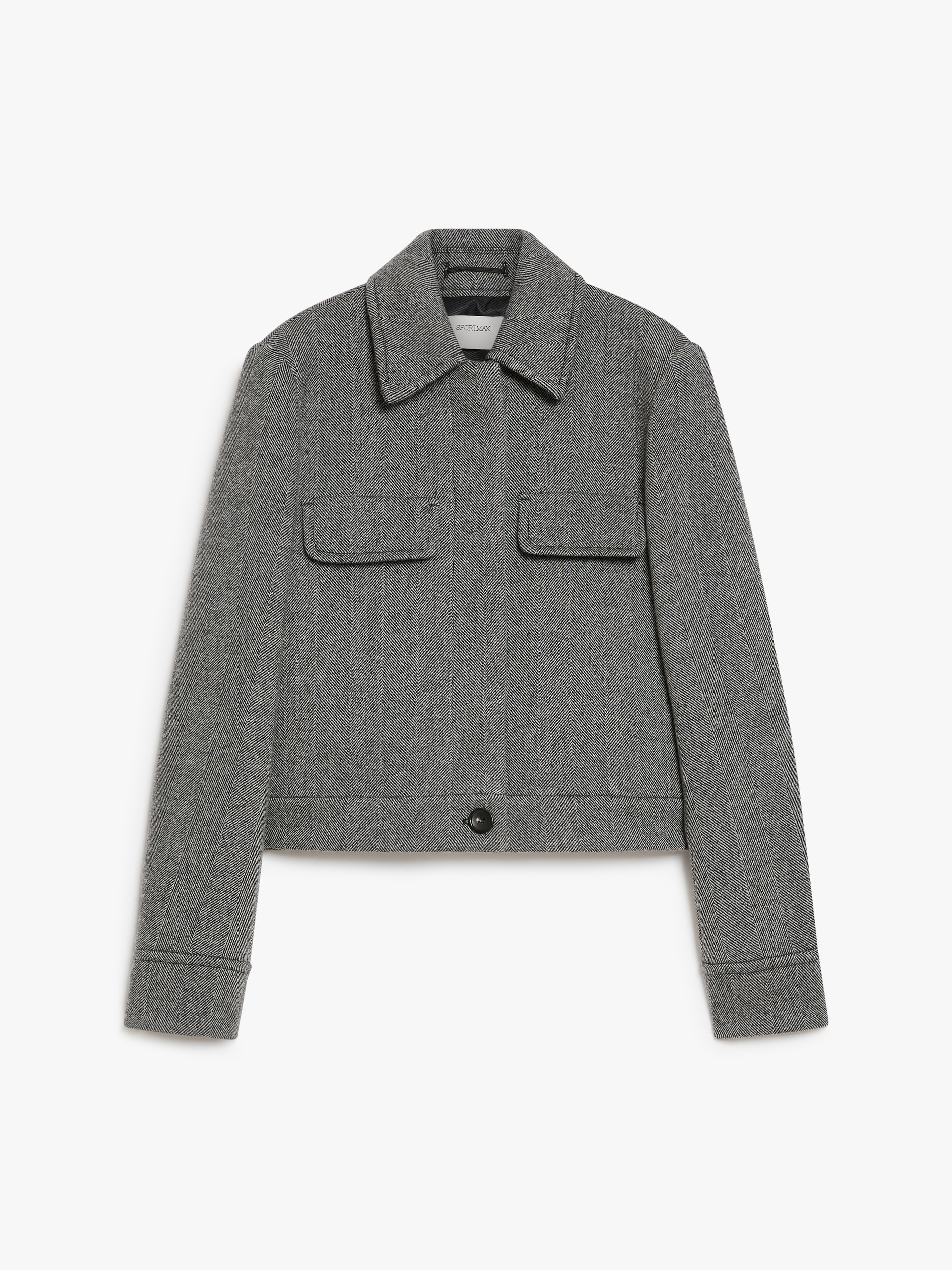 FRANCIA Short herringbone wool jacket - 1