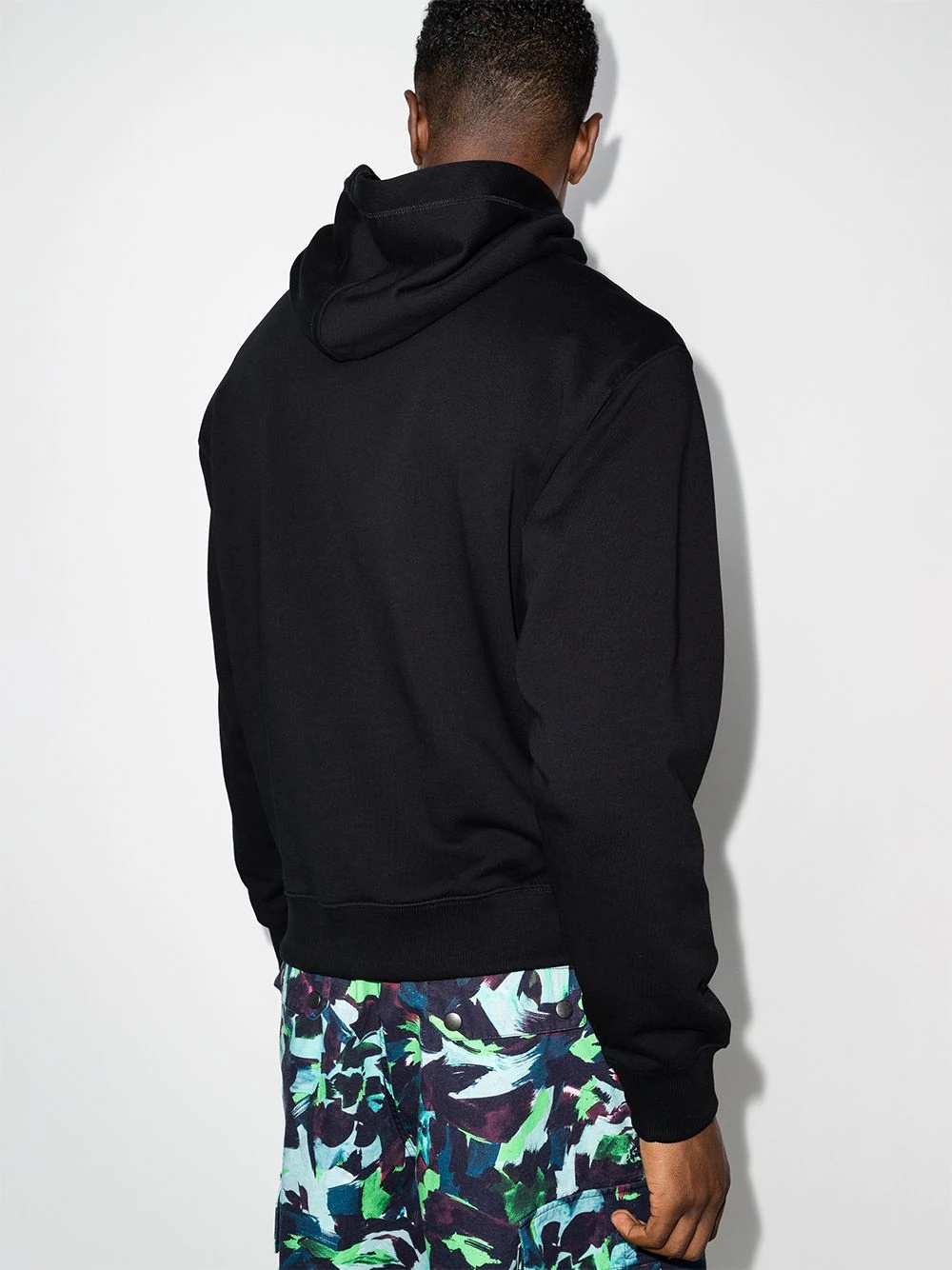 logo print hooded sweatshirt - 3