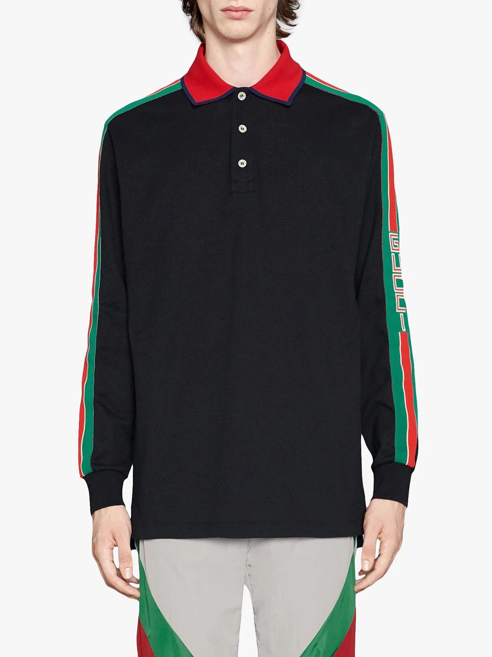 Web stripe-detail polo shirt - 3