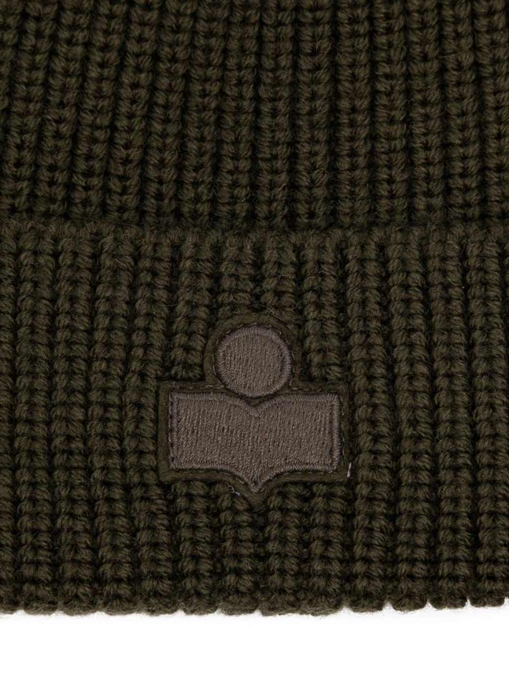 ribbed logo beanie - 2