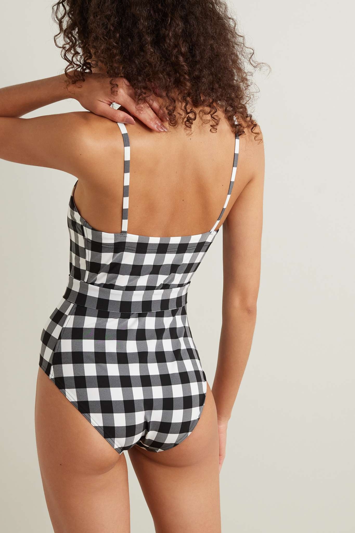 Prisme belted gingham swimsuit - 3