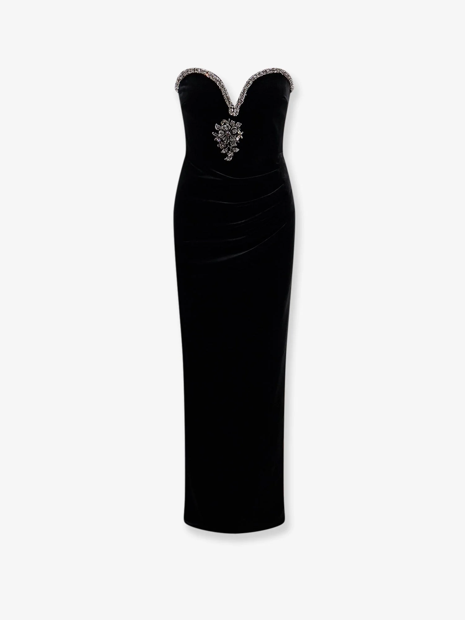 Self Portrait Women Velvet Long Dress - 1