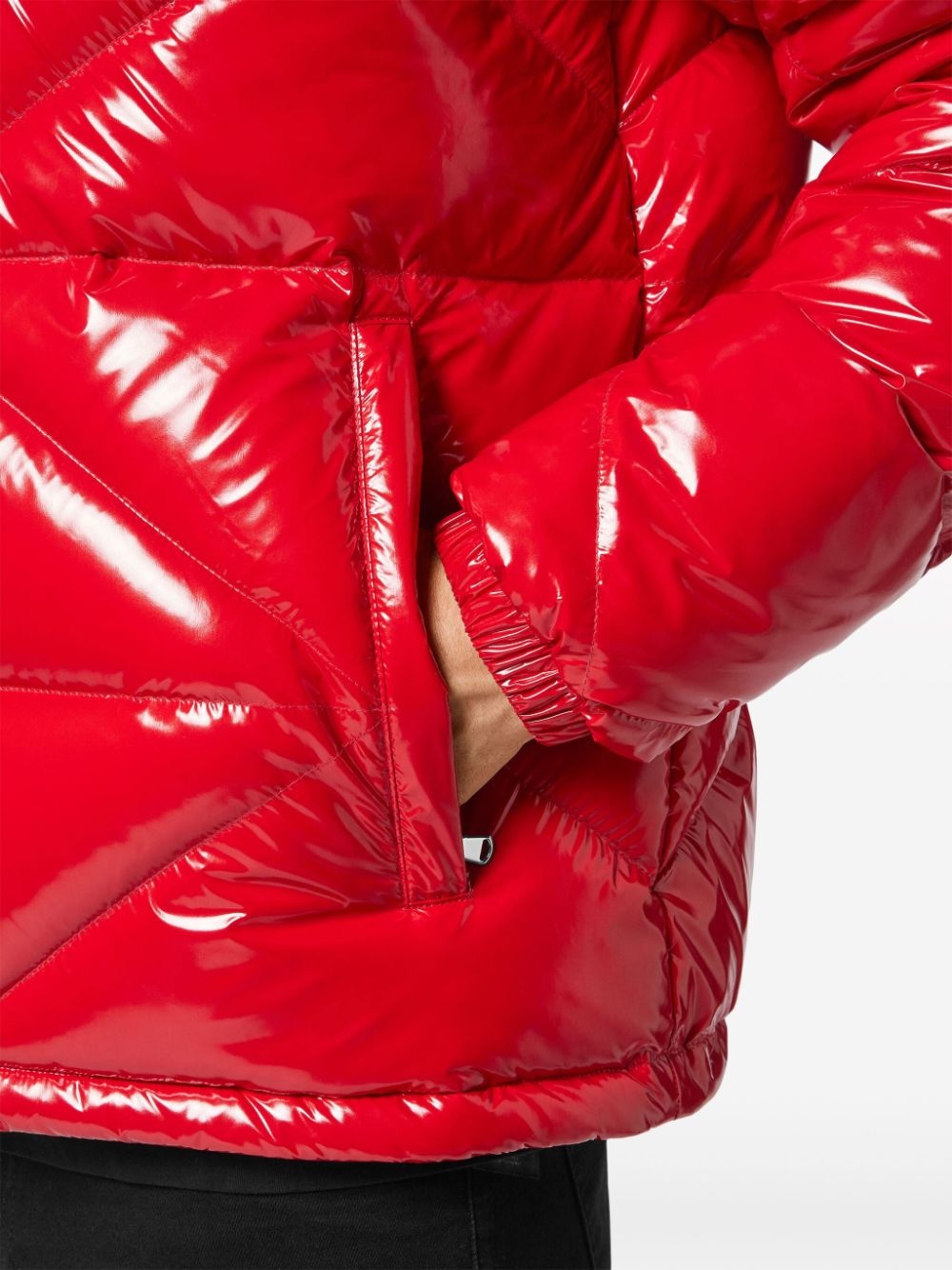 glossy padded jacket - 6
