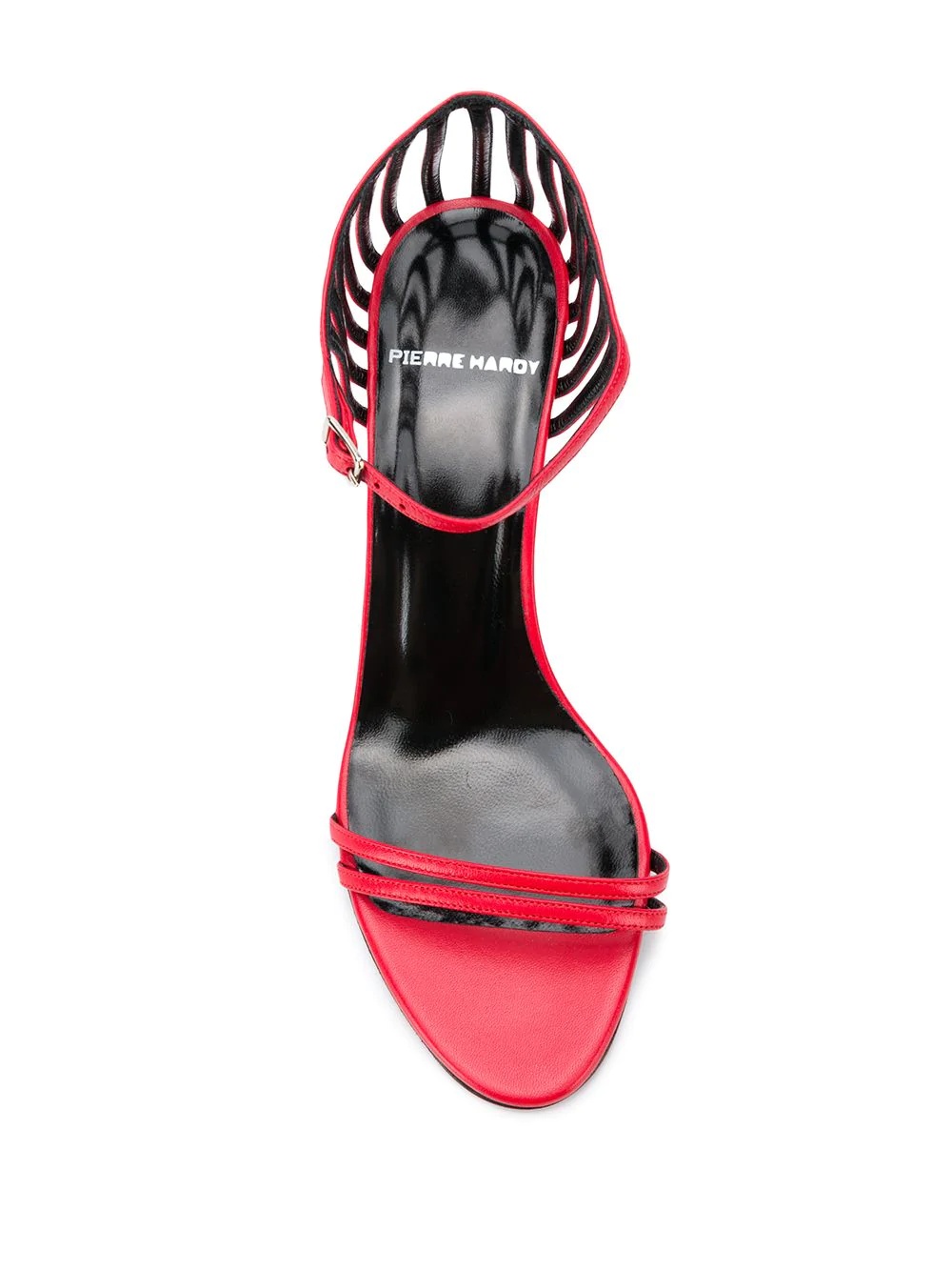 leather Cage stiletto sandals - 4