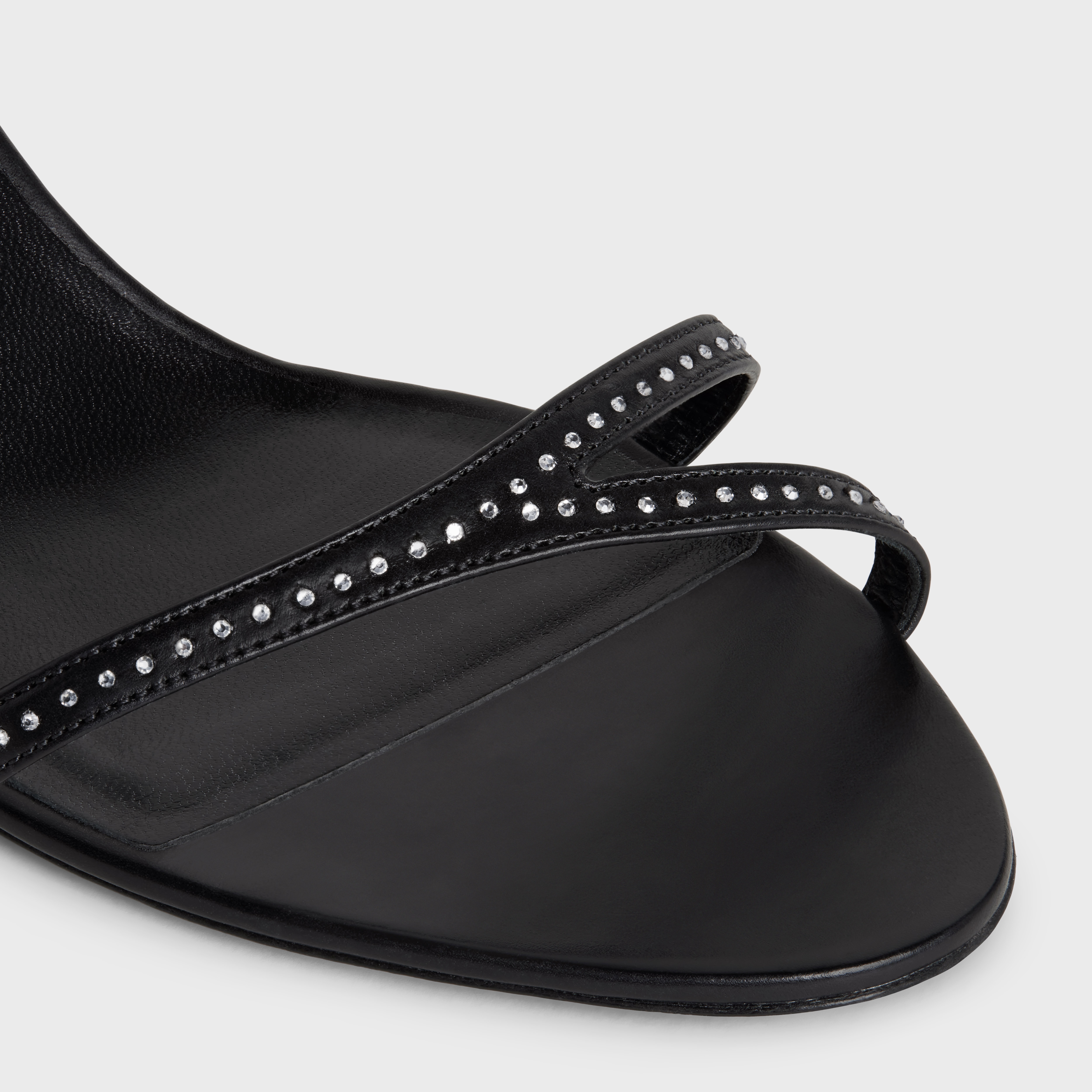 CELINE KITTEN SANDAL WITH STRASS in CALFSKIN - 4
