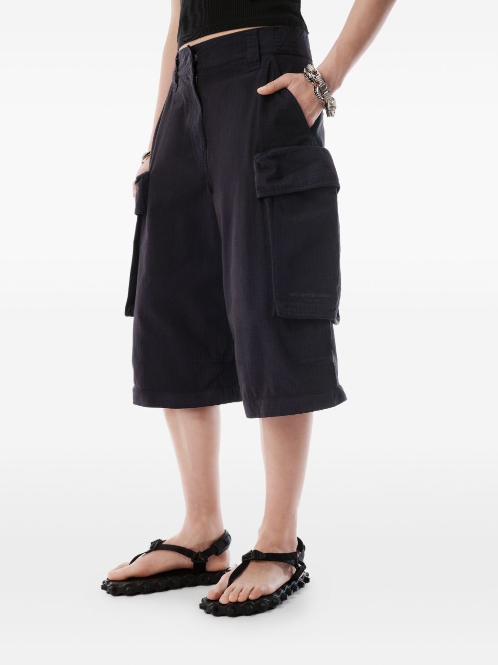 detachable-panel cargo trousers - 4