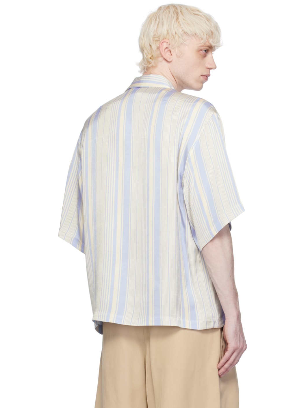 Off-White Notch Collar Wrap Shirt - 3