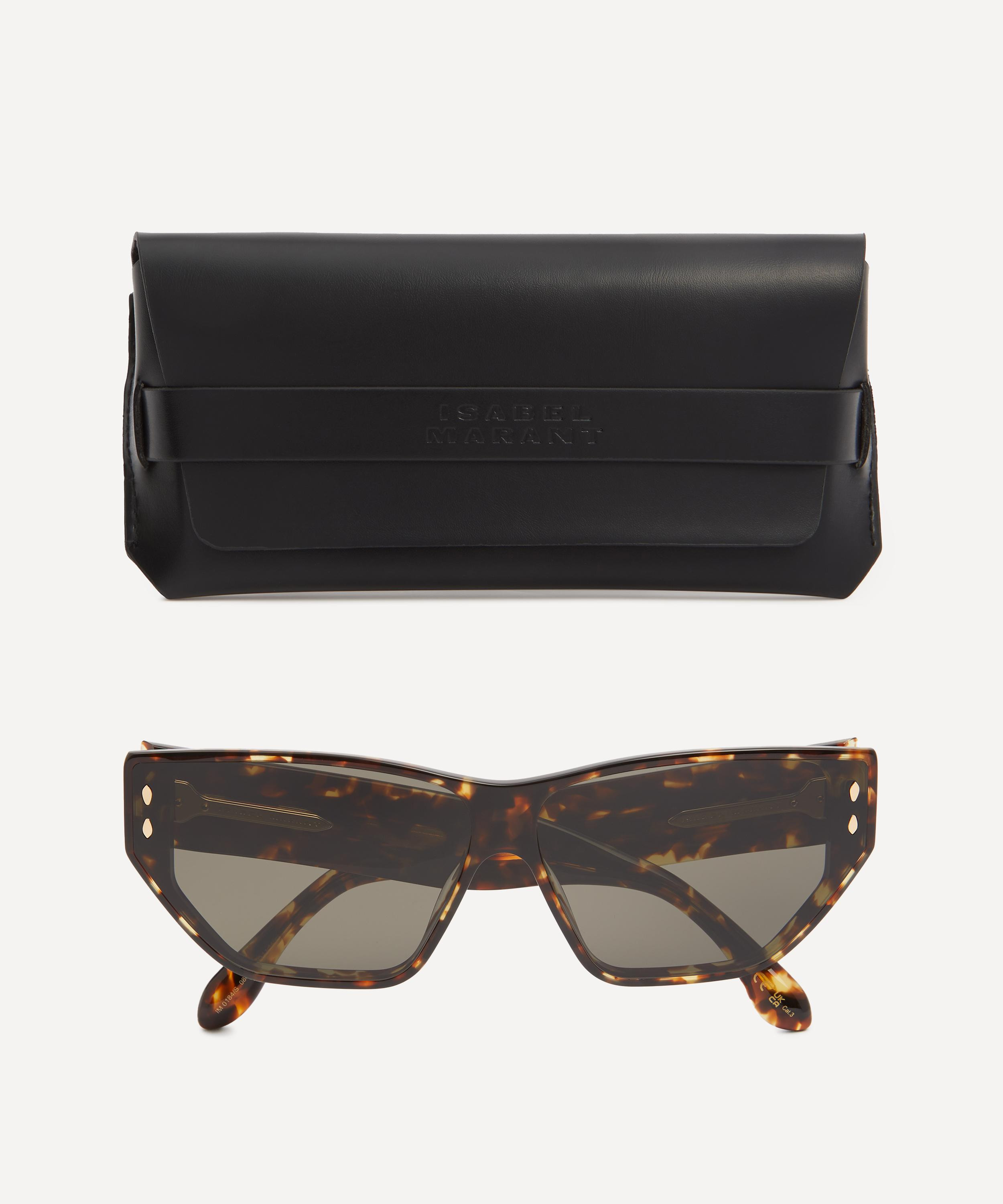 Acetate Rectangular Cat Eye Havana Sunglasses - 4