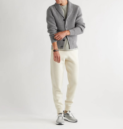 TOM FORD Slim-Fit Shawl-Collar Ribbed Cashmere and Mohair-Blend Cardigan outlook