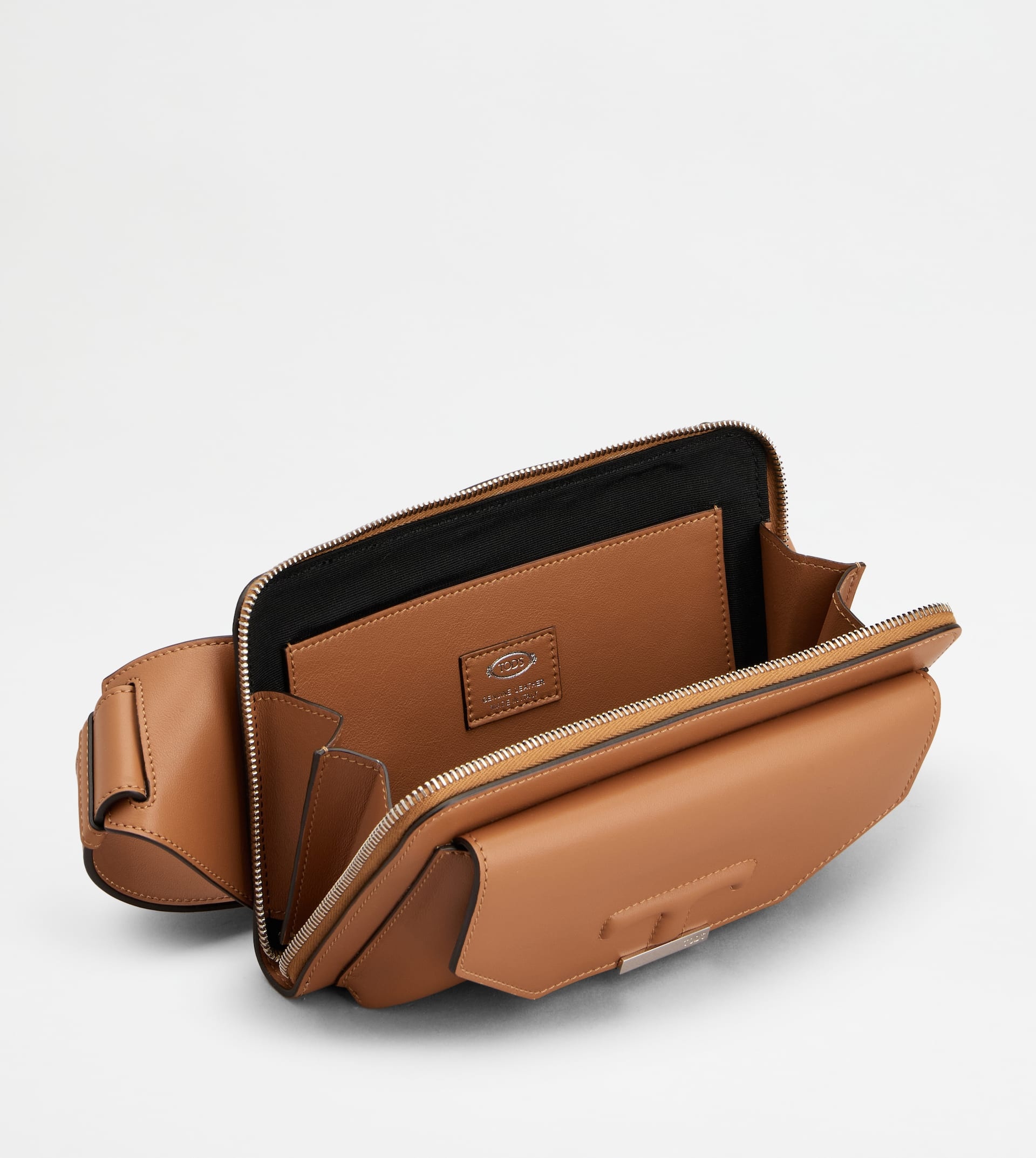T TIMELESS BELT BAG IN LEATHER MINI - BROWN - 4