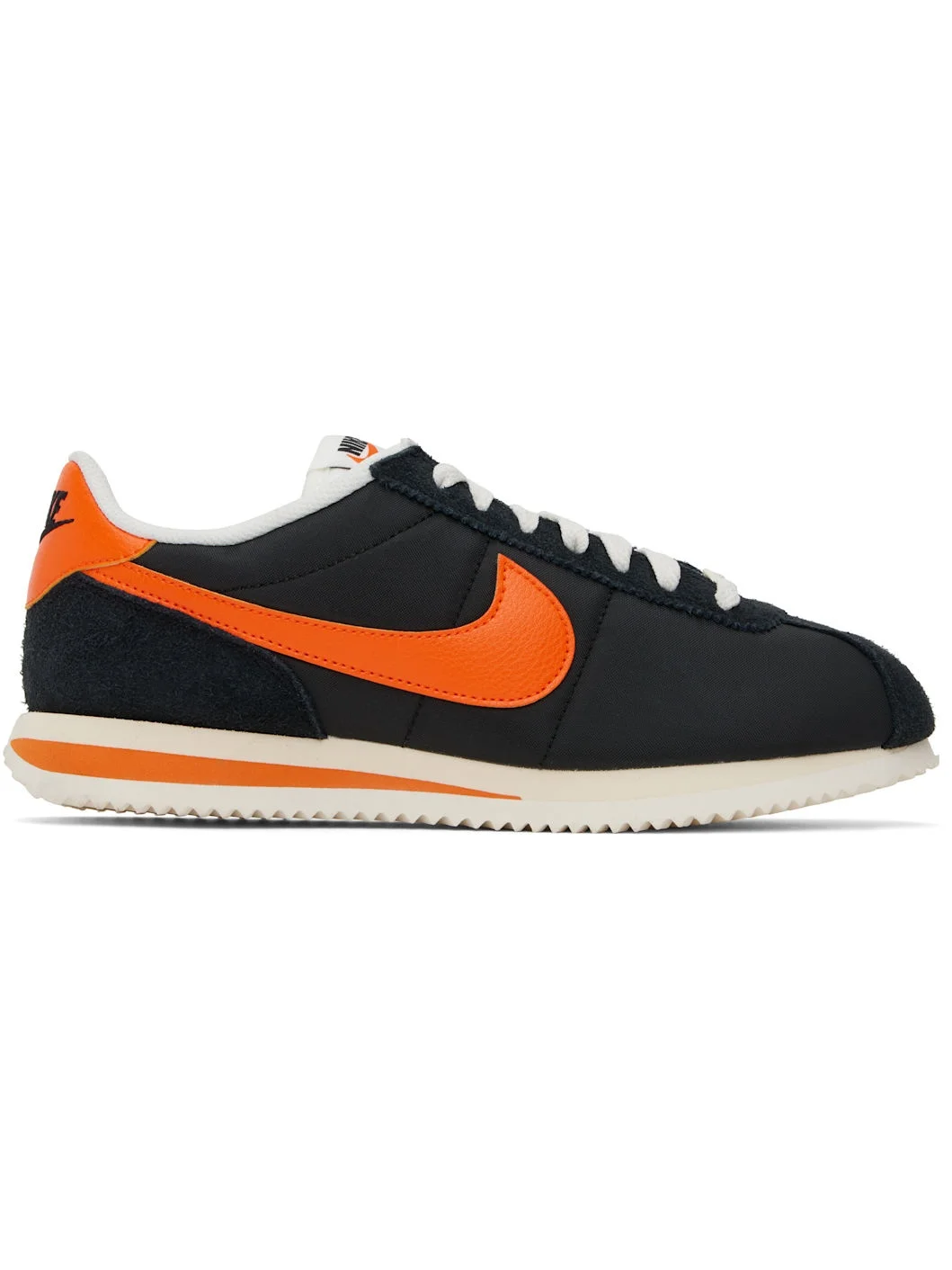 Black & Orange Cortez Textile Sneakers - 1