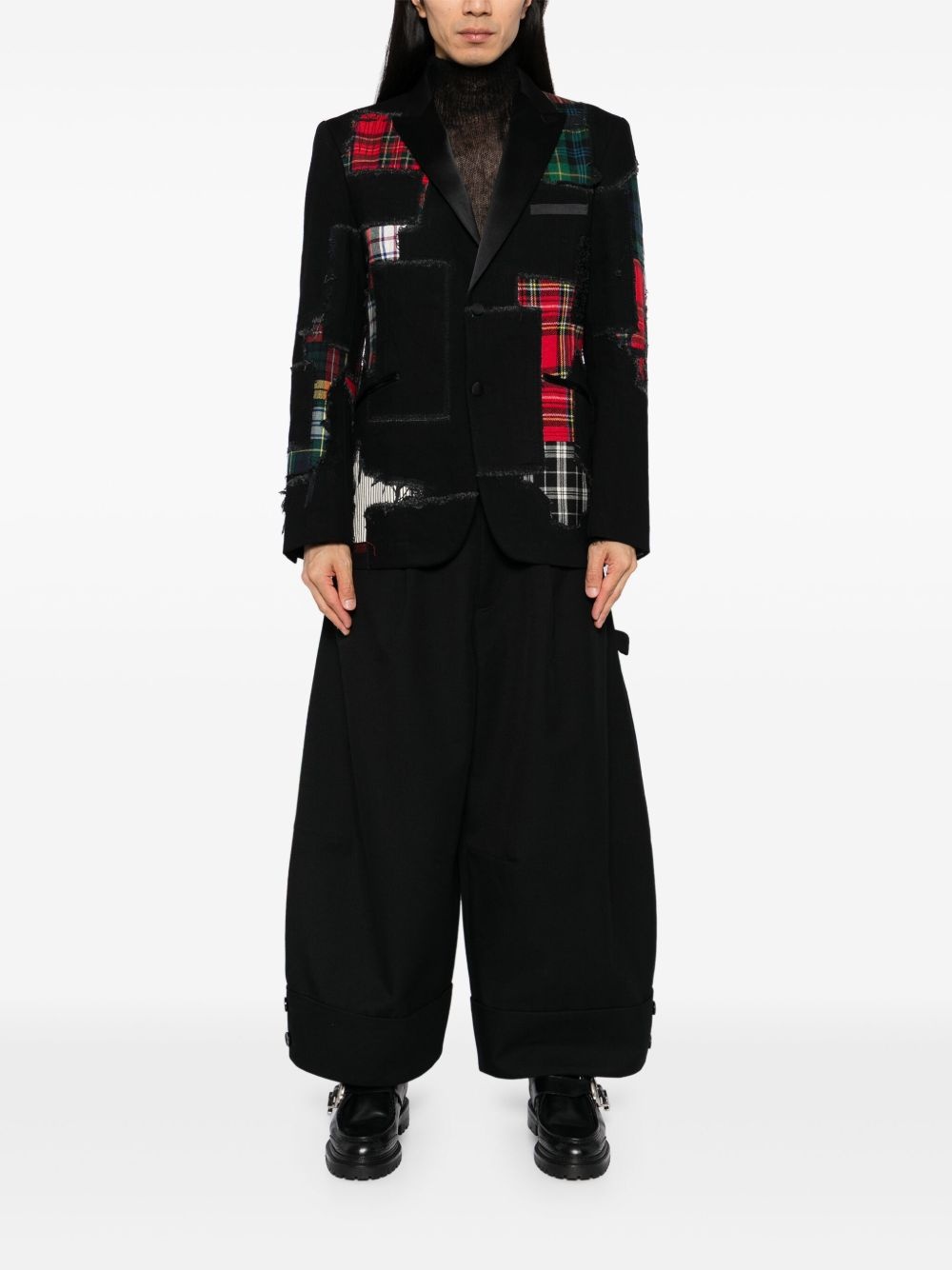 patchwork blazer - 2
