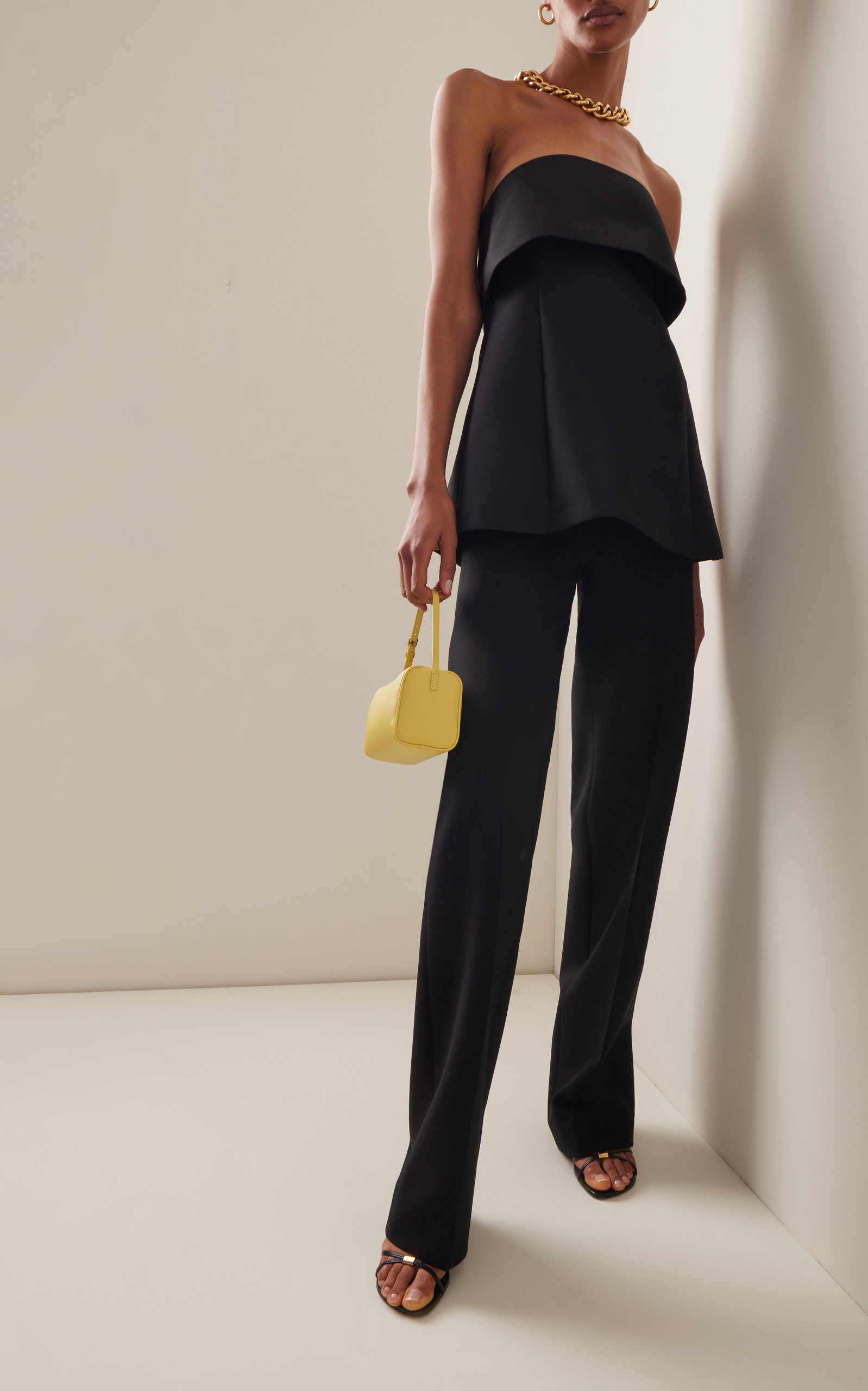 Zip Front Wide Leg Pant black - 2