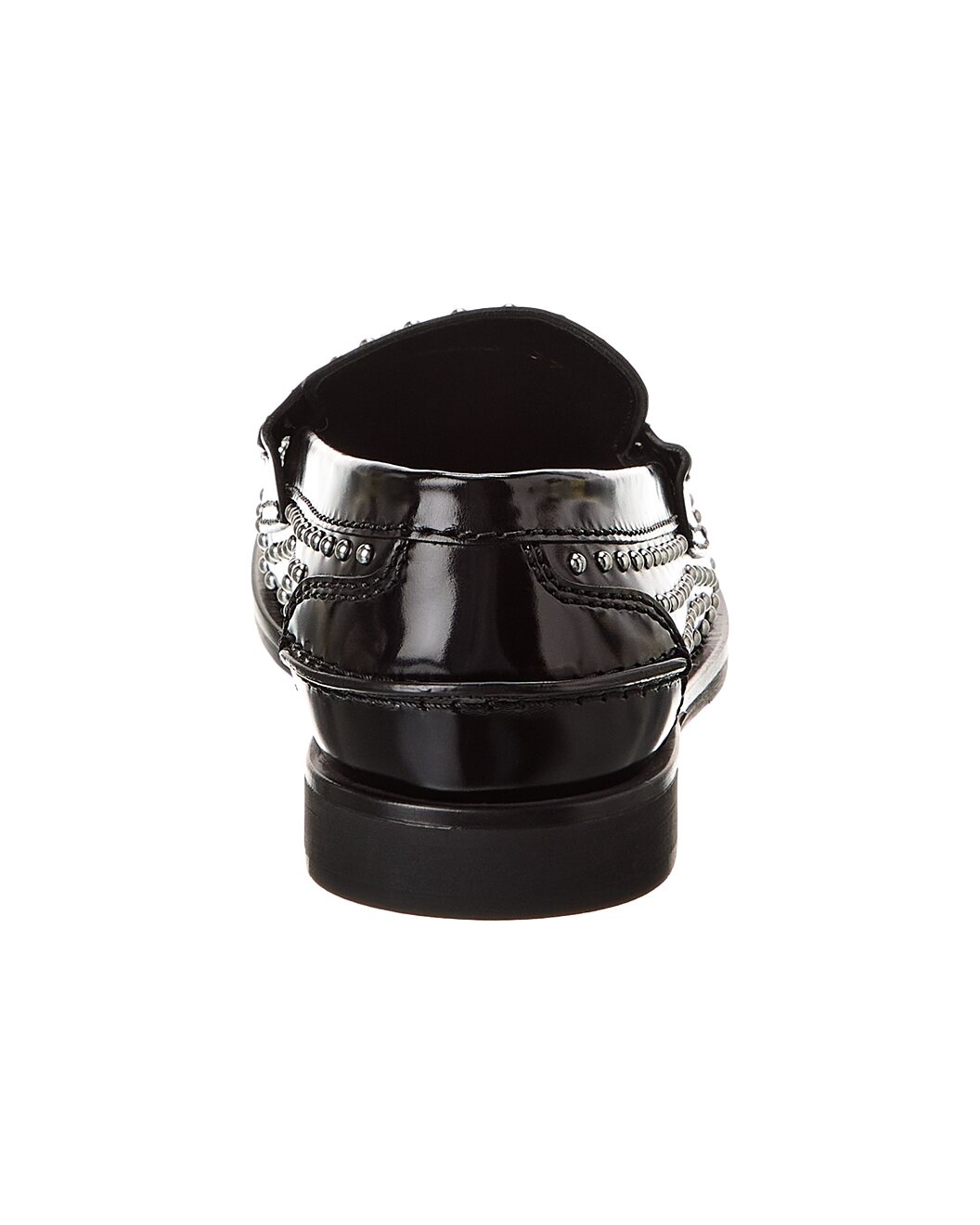 Miu Miu Logo Studded Leather Loafer - 3