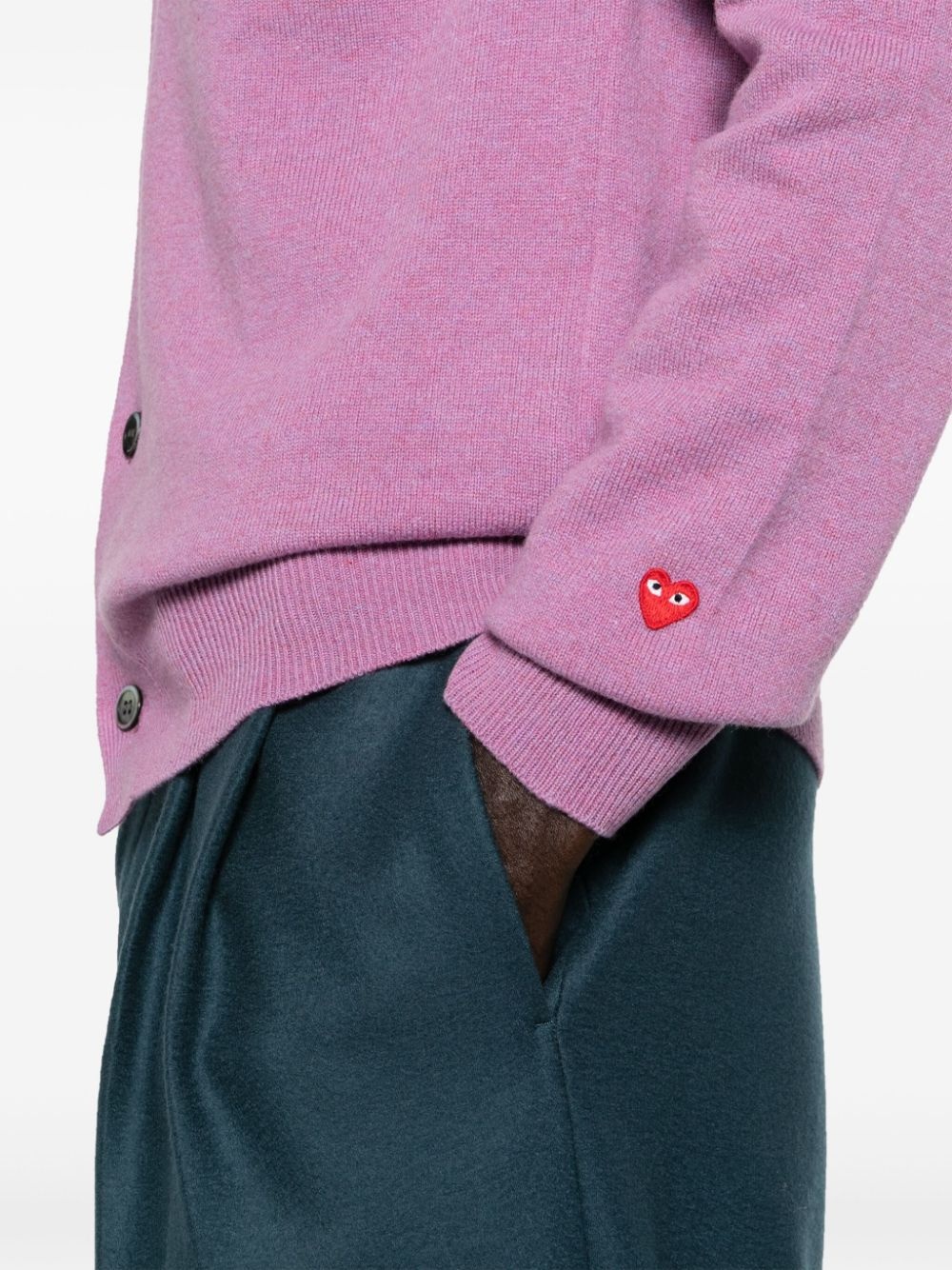 V-neck wool cardigan - 6