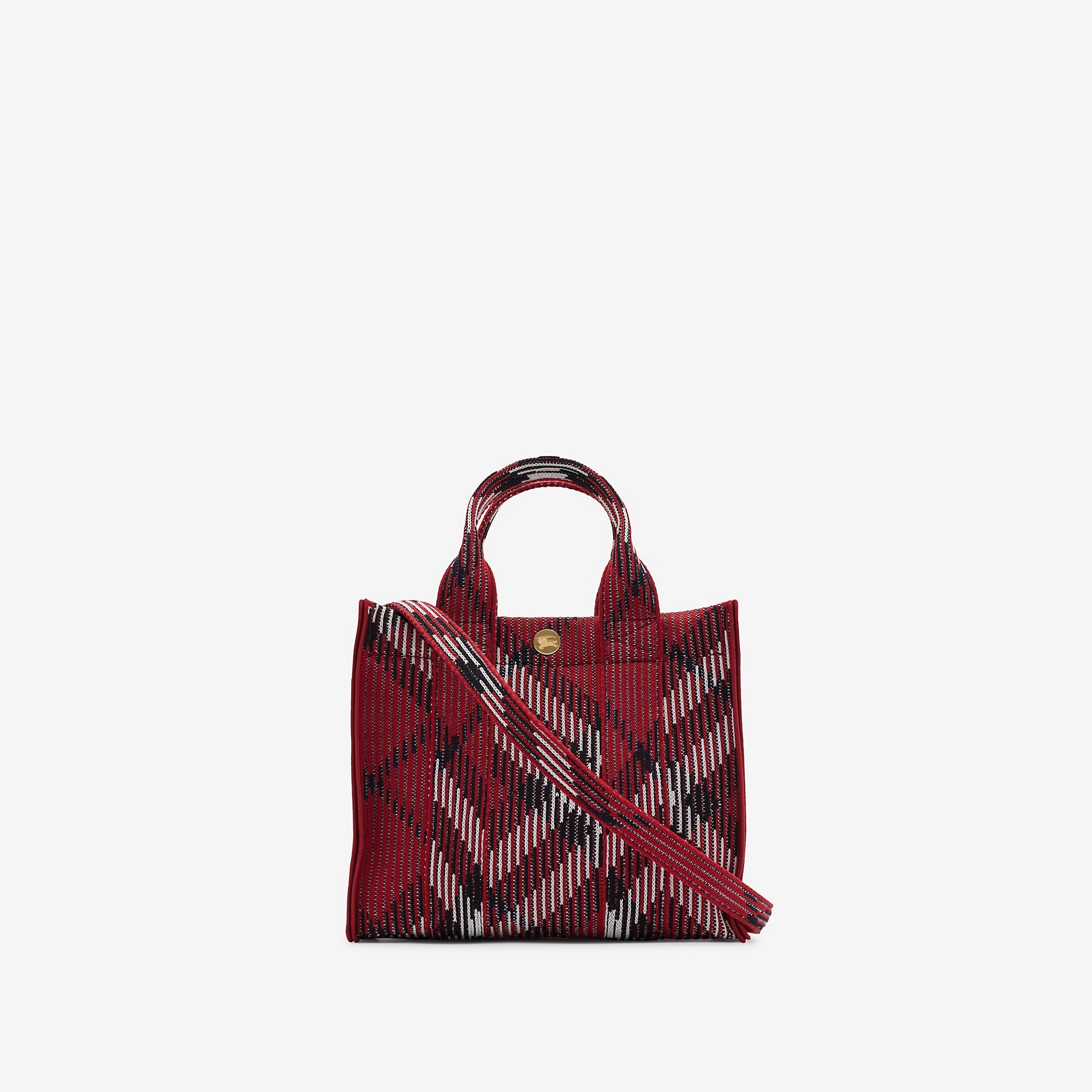 Mini Check Knitted Tote - 6