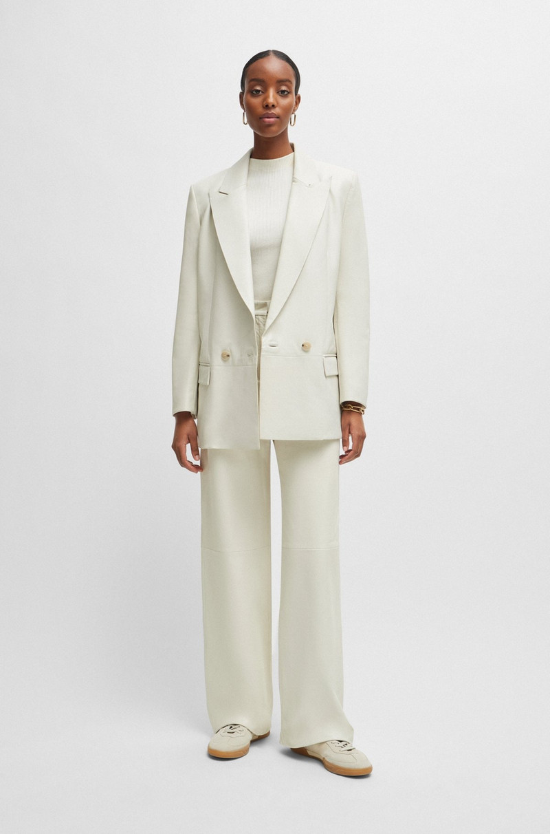 BOSS LONGLINE DOUBLE-BREASTED JACKET IN LEATHER outlook