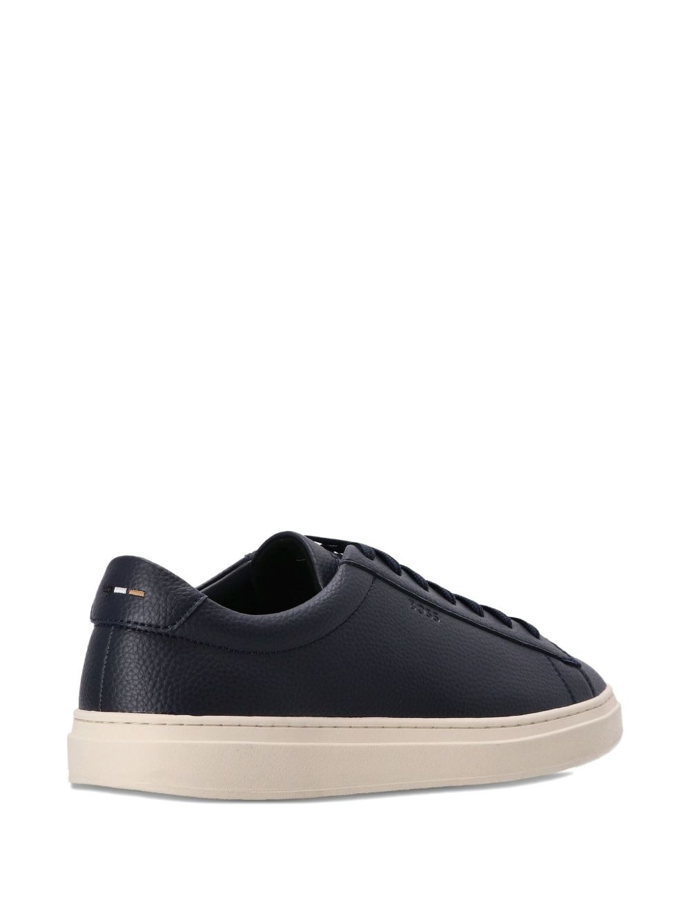 leather lace-up sneakers - 3