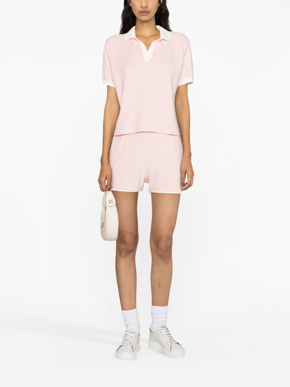 logo-embroidered cotton shorts - 3