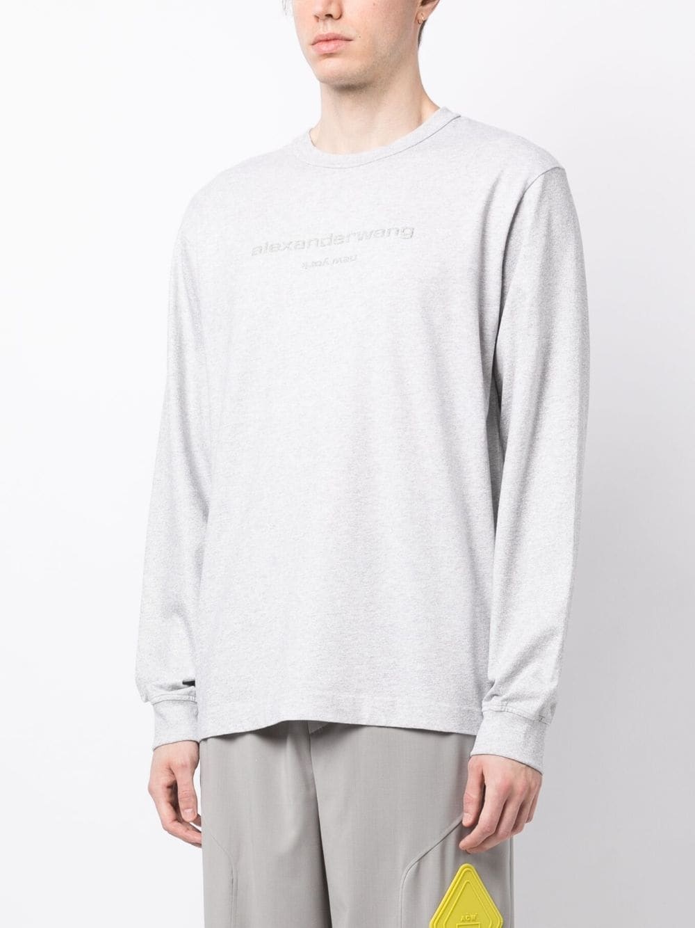 glitter-effect long-sleeve T-shirt - 4