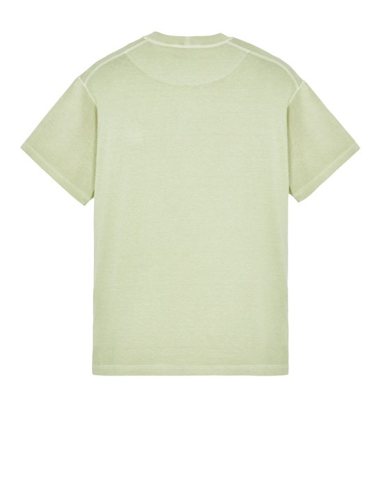 23757 GARMENT-DYED COTTON JERSEY 'FISSATO' TREATMENT LIGHT GREEN - 2