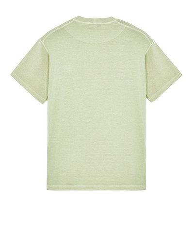 Stone Island 23757 GARMENT-DYED COTTON JERSEY 'FISSATO' TREATMENT LIGHT GREEN outlook