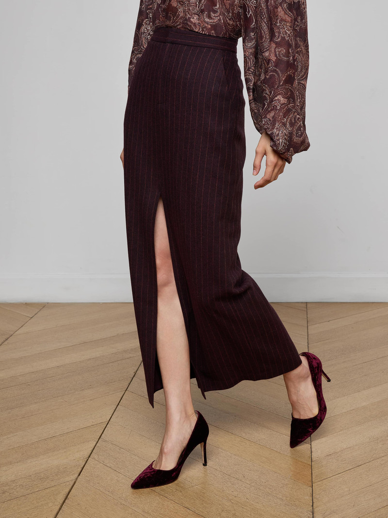 Maceline Pinstriped Maxi Skirt 5