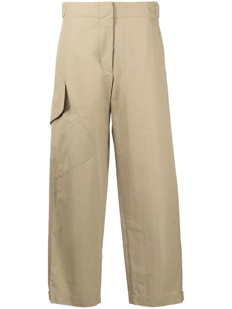 side-patch pocket cropped trousers 1