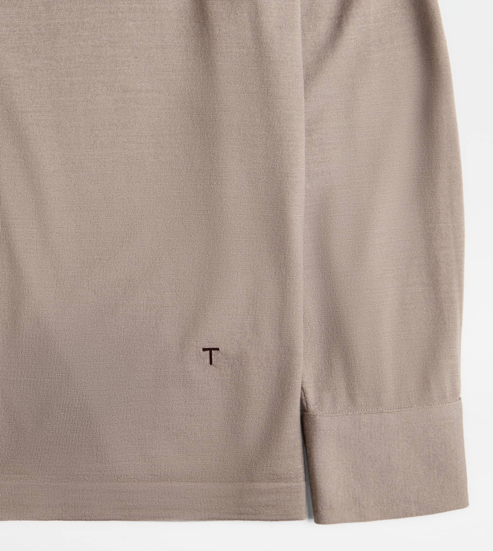 SHIRT IN T15 WOOL - BEIGE - 7