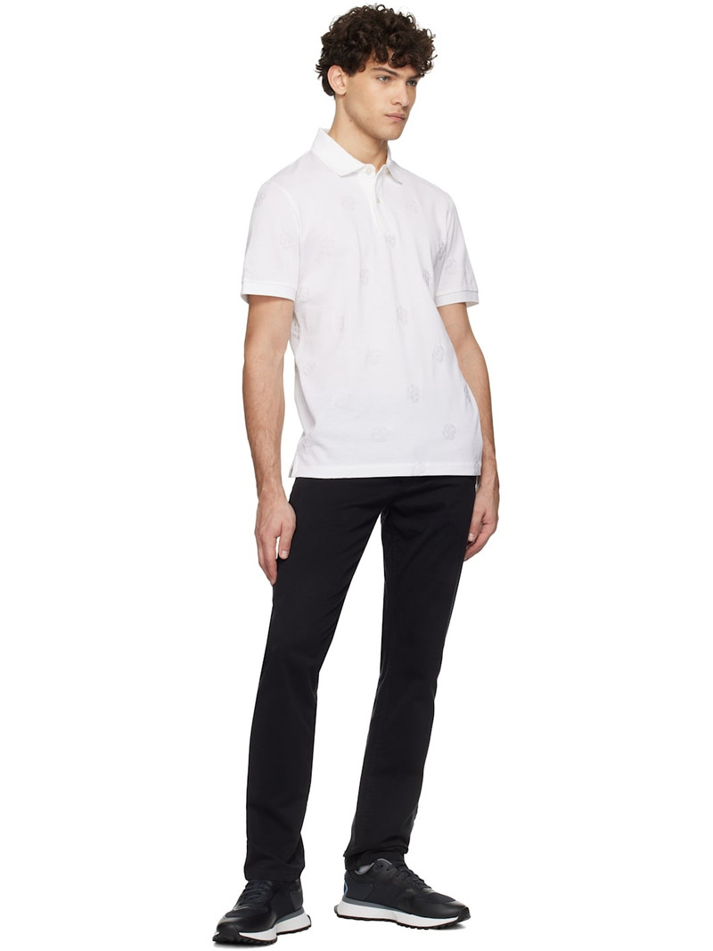 BOSS Navy Mixed-Material Sneakers outlook