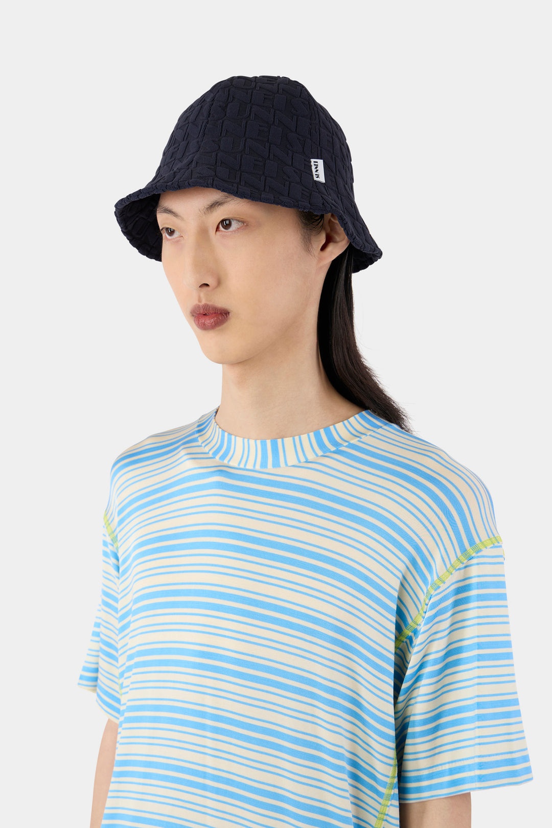 ALLOVER LOGO BUCKET HAT / dark navy - 4