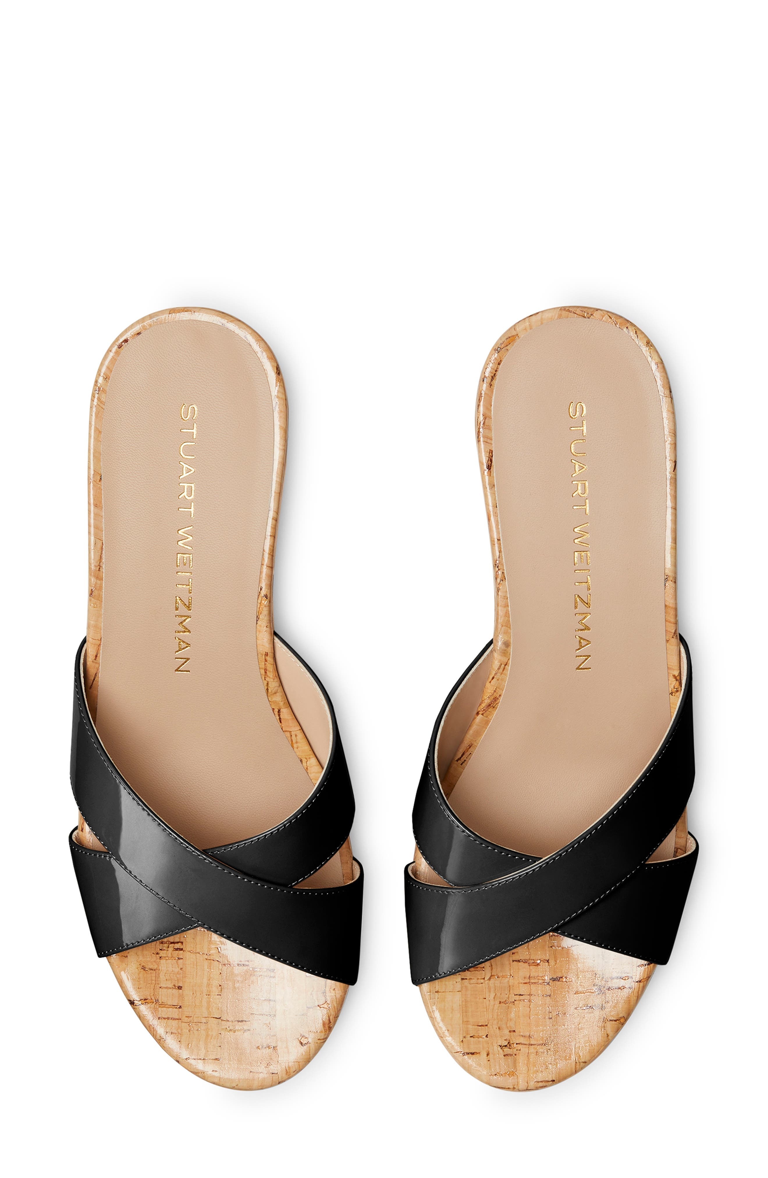 Stuart Weitzman Dayna Platform Wedge Sandal in Black at Nordstrom - 4