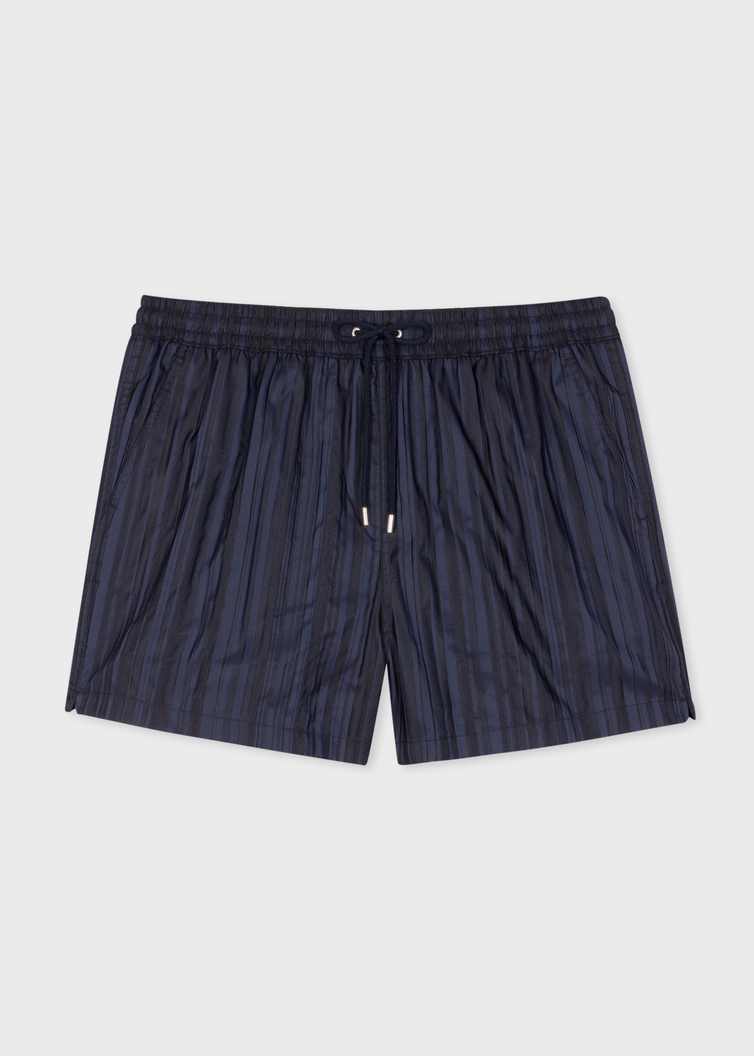 Navy 'Shadow Stripe' Swim Shorts - 1