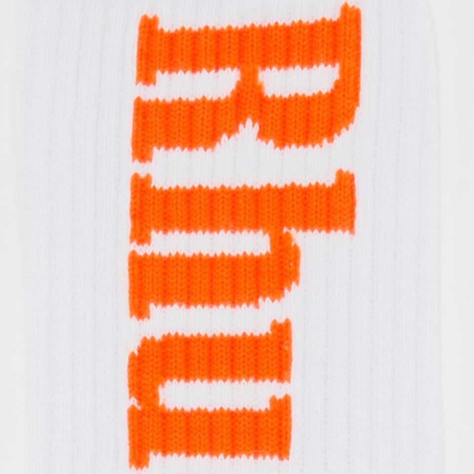 Rhude Logo Sock 'White/Orange' - 2