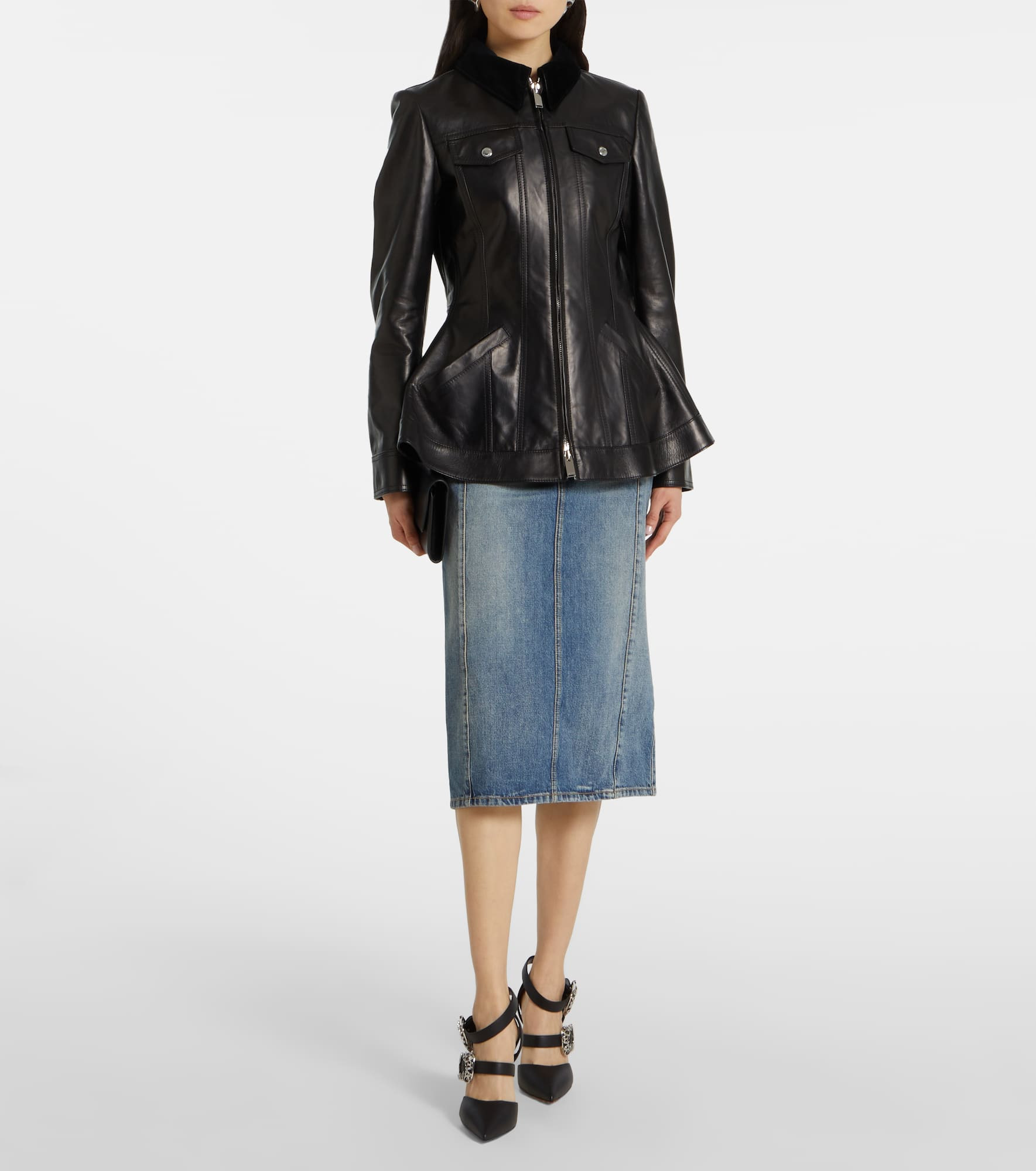 Giddylina 100 leather pumps - 3