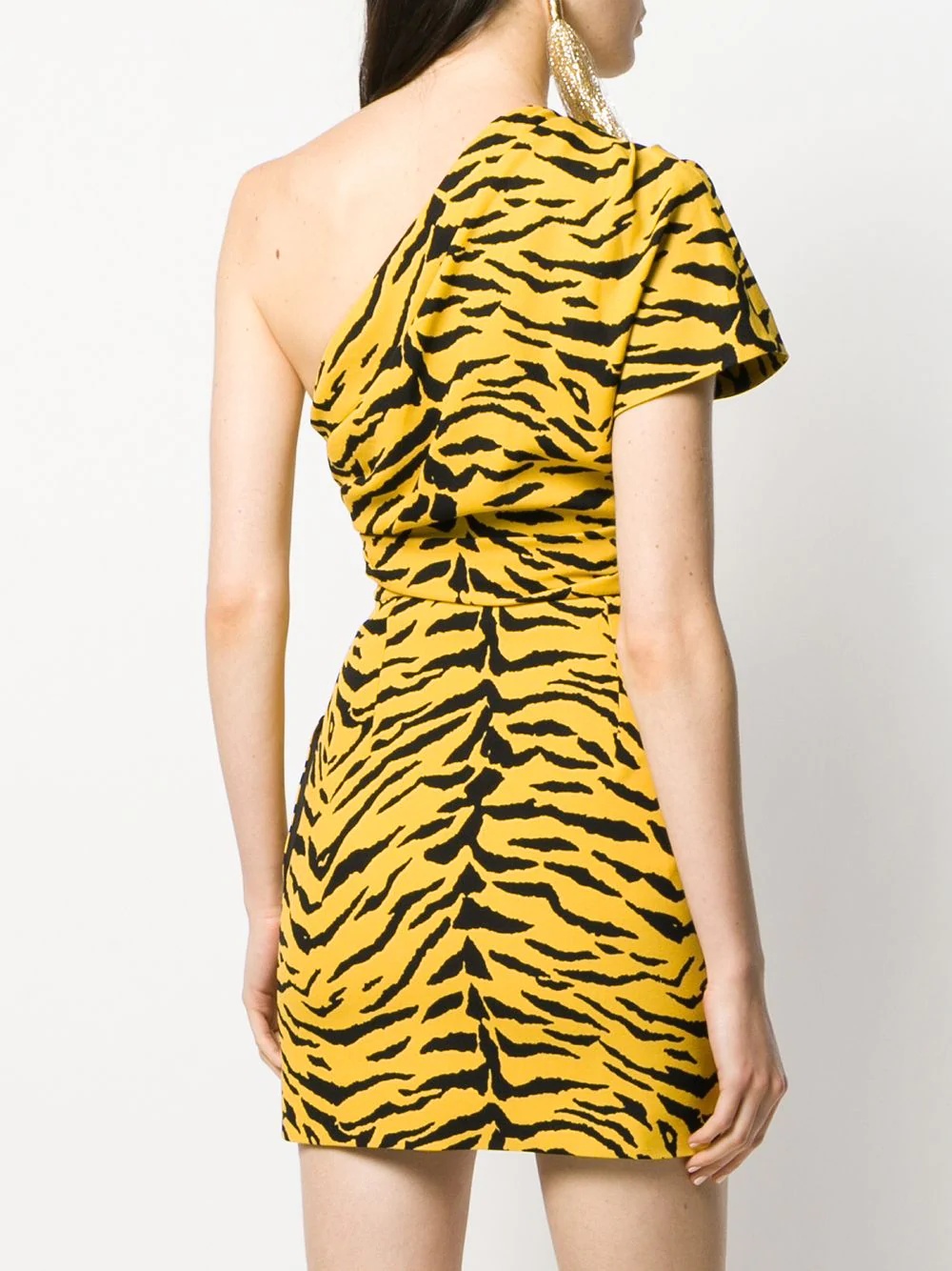 animal print asymmetrical dress - 4