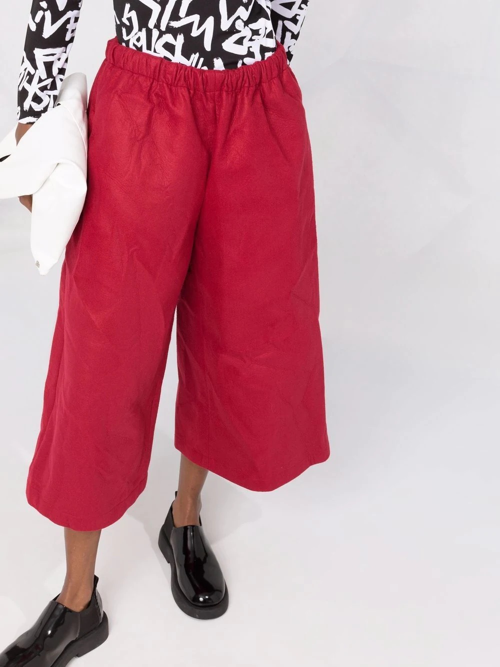 high-waisted cropped trousers - 5