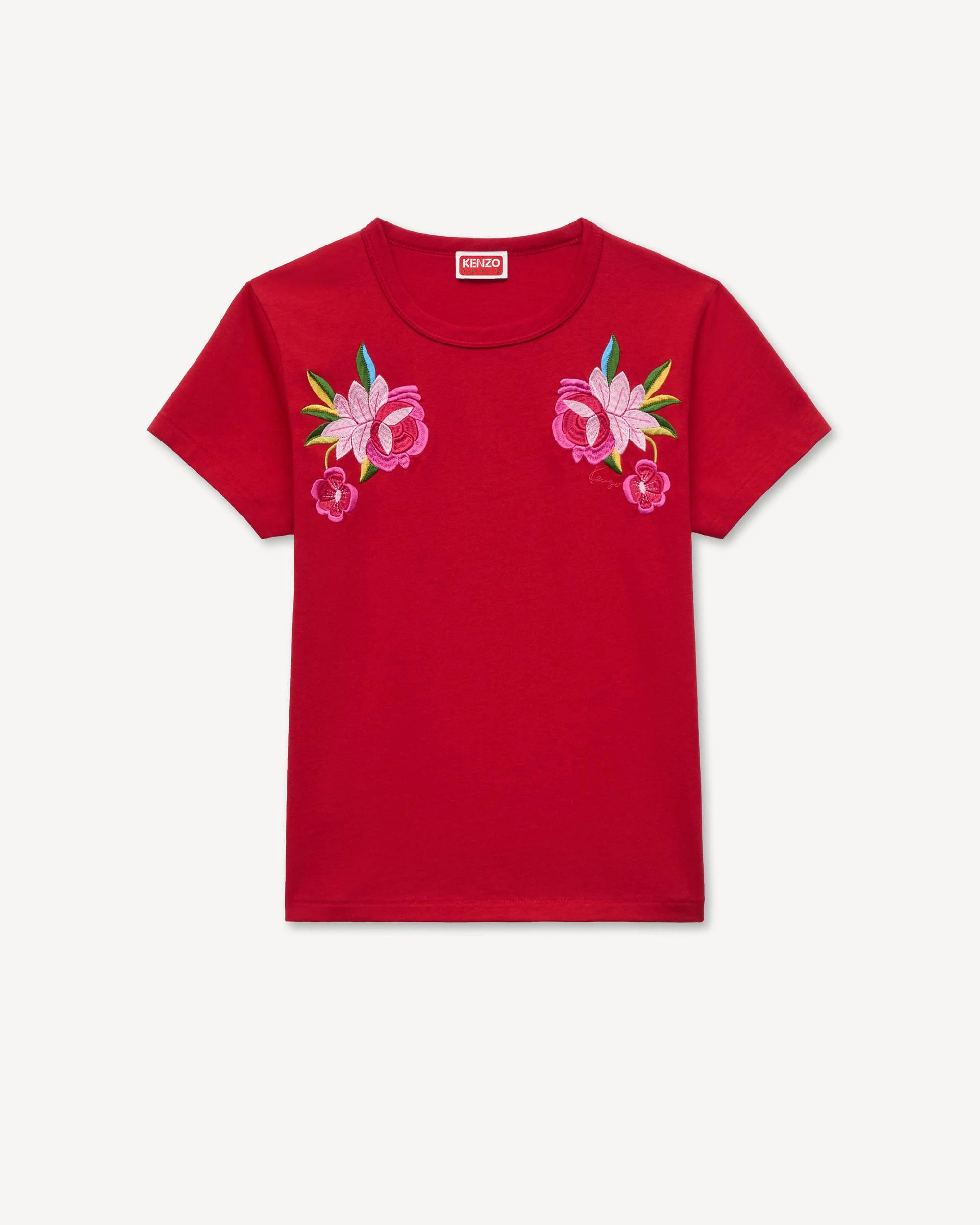 'KENZO Wildflower' embroidered T-shirt in cotton - 1