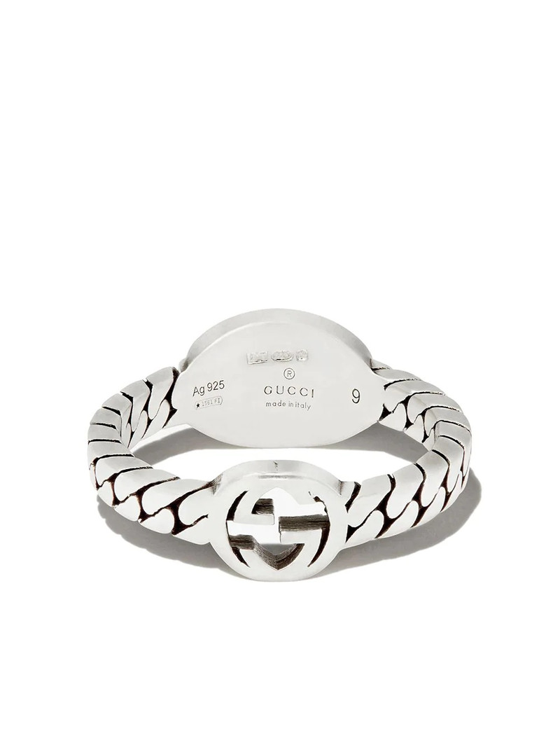 Interlocking G sterling silver ring 3