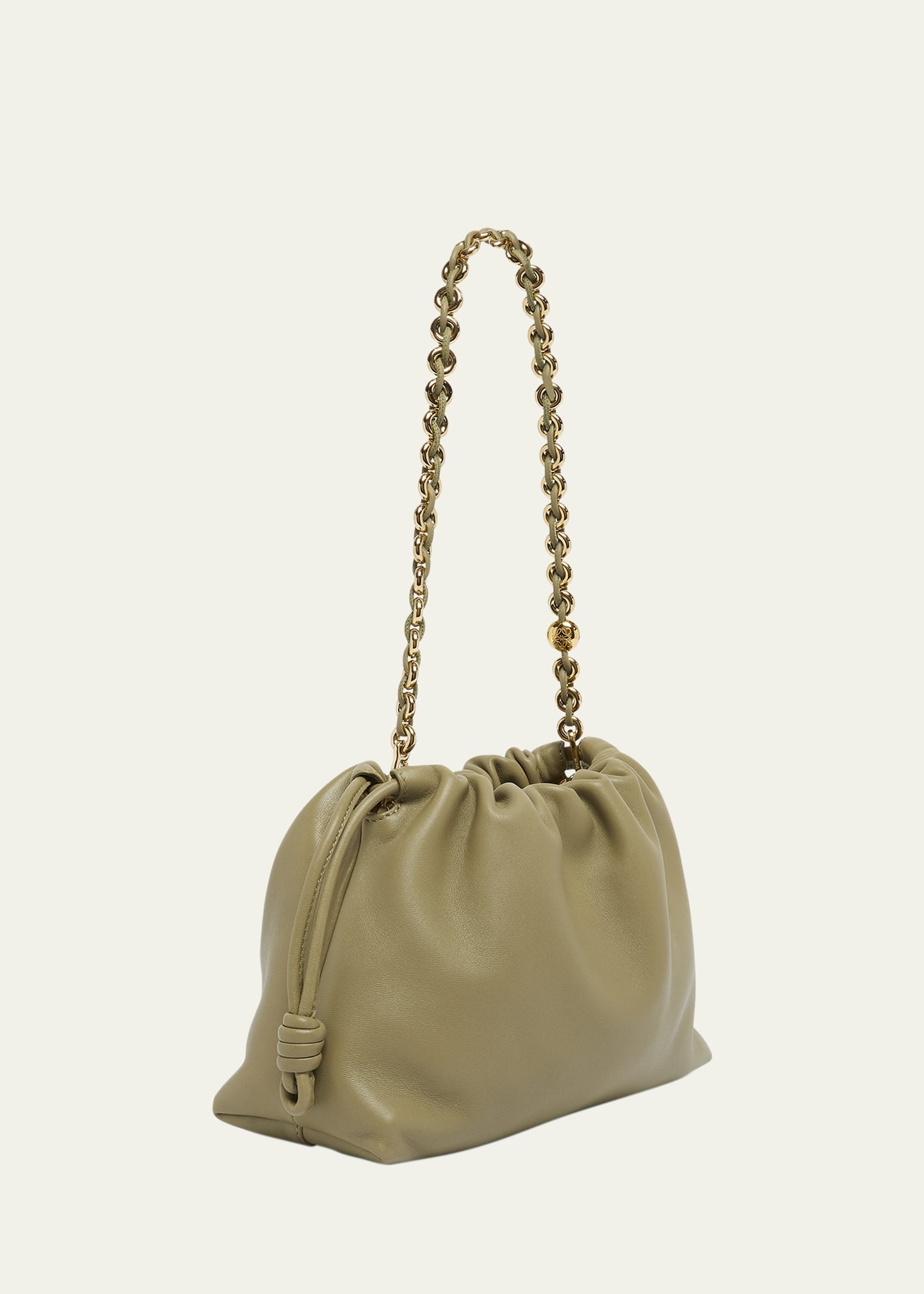 Flamenco Small Crossbody Bag in Napa Leather with Detachable Chain - 3