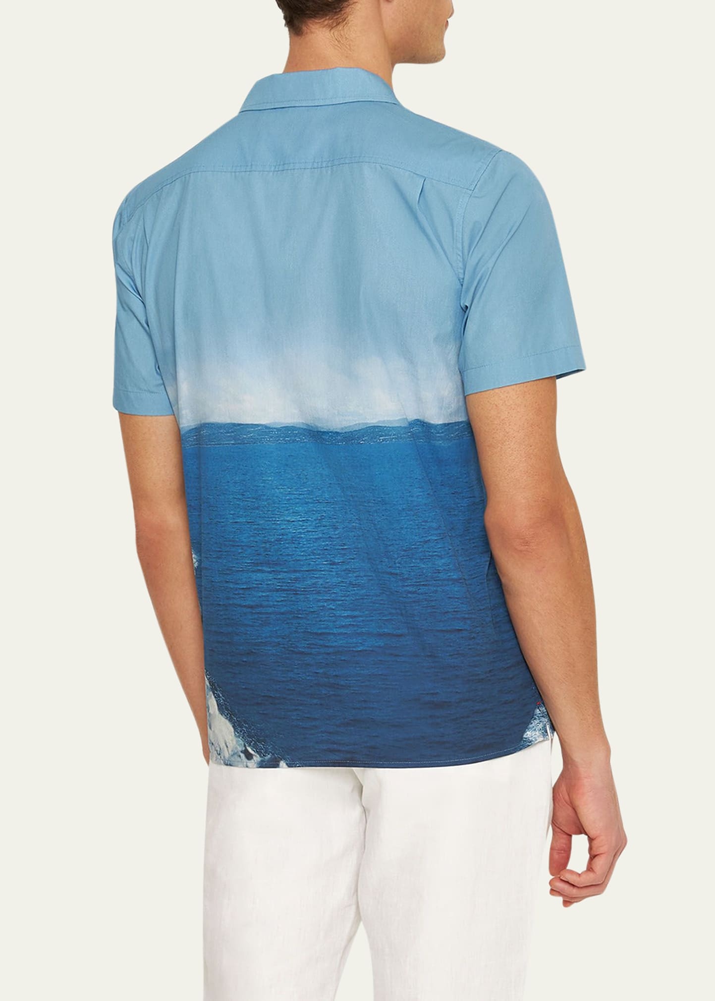 Men's Hibbert Roc Pool Photographic-Print Short-Sleeve Shirt - 3