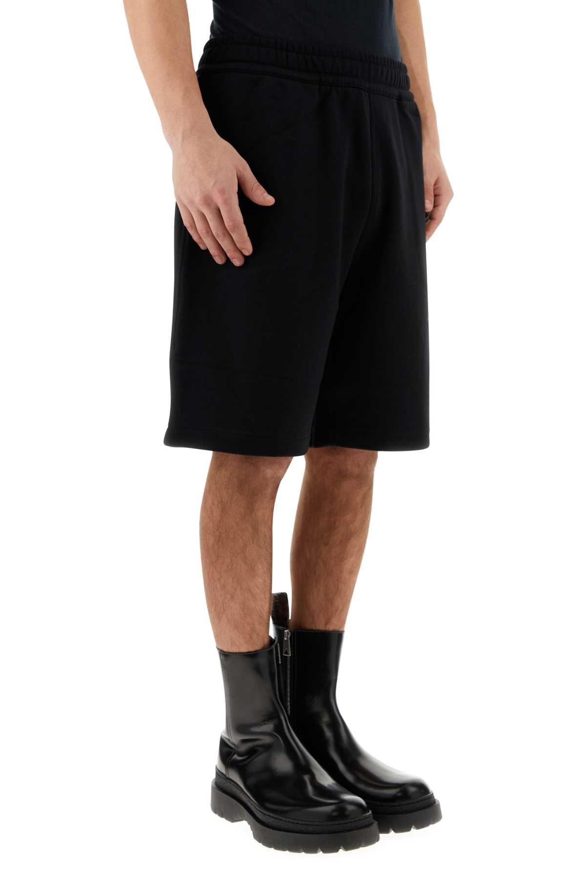 Burberry Men Black Cotton Bermuda Shorts - 3